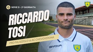 INTERVISTA POST PARTITA  PRO PALAZZOLO vs AC CHIEVOVERONA  Serie D • 2ª Giornata [upl. by Disraeli]