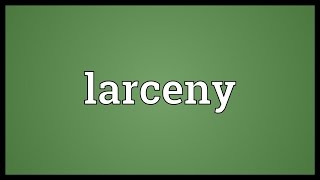 Larceny Meaning [upl. by Assenad]