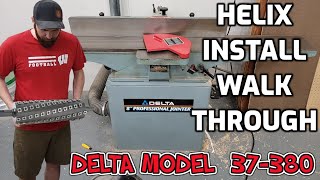 Helix Head Install on Delta 8quot Jointer Model 37380 [upl. by Moyer373]