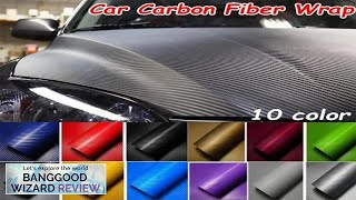 30x127cm 3D Carbon Fiber Style Car Stickers Roll Wrap Motorcycle DIY Styling Review [upl. by Ithaman]