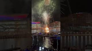 Fireworks show at Darling Harbour Sydney travel sydneyview australiatourism diwali fire [upl. by Thursby]