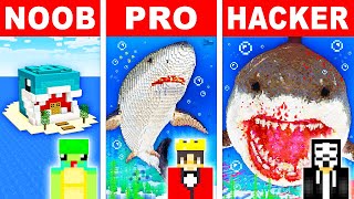 NOOB vs PRO REAL LIFE SHARK Build Challenge In Minecraft [upl. by Inahet]