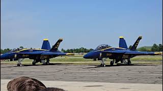 Blue Angels Take Off from Republic Airport for the Bethpage Air Show 52524 [upl. by Yeliah30]