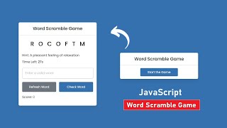 How to make Word Scramble Game with JavaScript [upl. by Necyla]