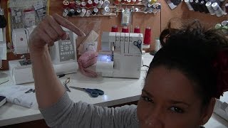 Serger overlock sewing machine How to tips Up close for beginners Singer Pro Finish [upl. by Gnaw895]