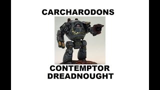 Painting Showcase Carcharodons Contemptor Dreadnought  Space Sharks  Space Marines [upl. by Reiche]