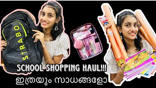 School Shopping Haul ഇത്രയുംസാധനങ്ങളോ 😳😱vismayaart [upl. by Leila]