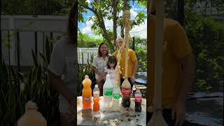 Coca Cola Sprite Fanta VS Mentos shorts GamGam Family [upl. by Anselmi]