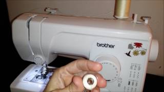 How to Thread and Properly Insert a Bobbin  Brother JX2517 Lightweight Full Size Machine [upl. by Onileva]