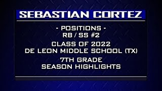 Sebastian Cortez RBSS 7th Grade Highlights [upl. by Burgess15]