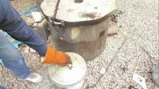 Vicente Garcia Raku Firing Crackle white vases [upl. by Alleyne]