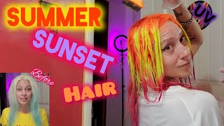 COLORING my HAIR with NEON UV HAIR DYE from LUNAR TIDES [upl. by Nosilla]