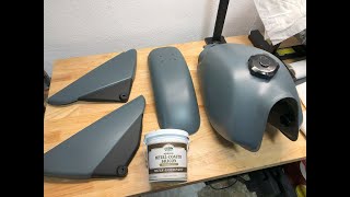 【FTR223 リペア⑥】タカラ塗料でガソリンタンク塗装：【HONDA FTR223 Gasoline tank restoration】 [upl. by Pulcheria598]