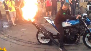 Le Mans Moto GP 2018 Camping Blue Grand Prix De France Video Des Motards Ruptures Burns [upl. by Hgielah]