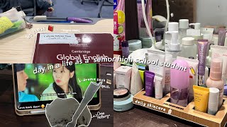 day in a life as a senior high school student 📓 skincare routine watching kdrama amp more [upl. by Nodla]