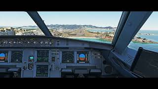 MSFS2020 visual approach at princess Juliana international TNCM 4k [upl. by Ellitnahc]