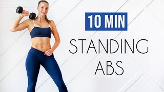 10 MIN STANDING ABS WORKOUT with weights [upl. by Trista]