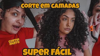 O MELHOR CORTE EM CAMADAS PARA CABELO CACHEADO ✂️ [upl. by Chicky]