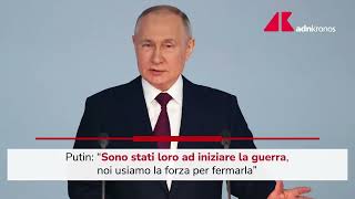 Ucraina il discorso di Putin quotPronti a tutto per la vittoriaquot [upl. by Tessler]