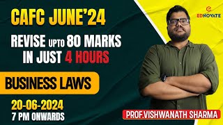 Business Law Revision  80 Marks Guaranteed in Law  CA Foundation June 24  CA Vishwanath Sharma [upl. by Zaller]