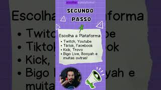 Primeiros passos para começar a fazer LIVE pelo PC ou CELULAR Dicas para Streamers tutorial [upl. by Yahsed]