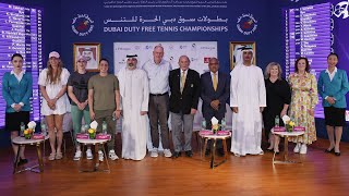 Jabeur Svitolina Vekic at the Womens Draw Ceremony  2024 Dubai Duty Free Tennis Championships [upl. by Edbert]