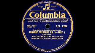 Mengelberg conducts Beethoven Leonore Overture No 3 1930 [upl. by Ahcilef]