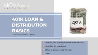 401K Loan and Distribution Basics presented by Melissa Cawood 82024 [upl. by O'Malley]