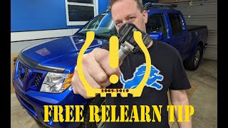 Nissan FrontierXterra TPMS Free Reset amp Relearn Process [upl. by Dleifyar]