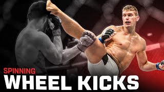 Every Spinning Wheel Kick KO in UFC HISTORY 🤯 [upl. by Corine952]