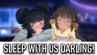 Sleepy Cuddles With Both Your Girlfriends ft WaffleInAToaster FF4M ASMR Audio Roleplay [upl. by Esertak]