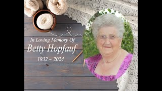 Vigil Prayer Service for Mrs Betty Hopfauf [upl. by Alliehs]