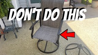 How to easily assemble a swivel chair for patio [upl. by Ynomrah]