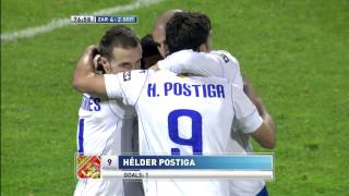 La Liga  Gol de Helder Postiga 42 en el Zaragoza  Deportivo de La Coruña  10112012  J11 [upl. by Kcinomod]