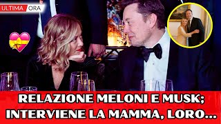 Relazione tra Giorgia Meloni ed Elon Musk Interviene la mamma di lui Maye Musk loro due [upl. by Cire]