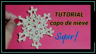 TUTORIAL DE COPO DE NIEVE EN CROCHET [upl. by Lynett]