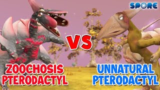 Zoochosis Pterodactyl vs Unnatural Pteranodon  Zoochosis vs Unnatural Habitat S1E3  SPORE [upl. by Hanford]