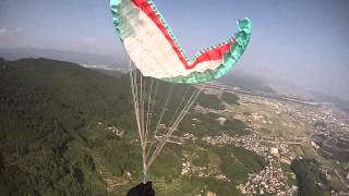 out of control Reserve parachute Toss Twist of Lines SAT fullstall japan 2013 9 13 [upl. by Liggett]