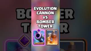 Evolution Cannon VS Bomber Tower 💣🤔 clashroyale shorts [upl. by Tamar328]