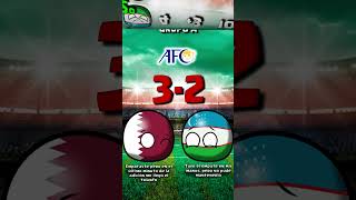 QATAR vs UZBEKISTÁN JORNADA 5 Eliminatorias AFC countryballs [upl. by Dewhurst]