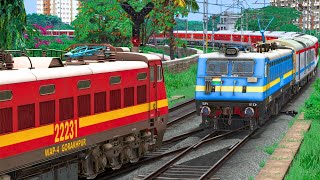 TWO TRAIN CROSSING IN SAME RAIL TRACK  BUMPY RAILROAD  Train Simulator  Railwork  NTG GAMING [upl. by Yonit]