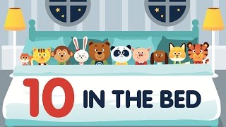 Ten in the Bed aka Roll Over • Nursery Rhyme with Lyrics • Animated Counting Song for Kids [upl. by Renwick]