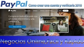 Como verificar tu cuenta Paypal 2018 [upl. by Fraase]