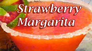 Fresh Strawberry Margarita Recipe  Margarita Recipes  TheFNDCcom [upl. by Gillespie]