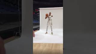 Dejounte Murray Pelicans newest star gets loose for media day cameras BAY2TV [upl. by Lehcnom]