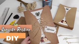 DIY CONVITE DE CASAMENTO RÚSTICO  Diário da noiva Ep 3 [upl. by Einnus276]