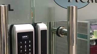 ACMS600 Glass door smart biometric fingerprint RFID door lock [upl. by Megdal]