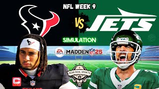 TEXANS vs JETS  NFL WEEK 9  MADDEN 25 PREDICTIONS [upl. by Bomke32]