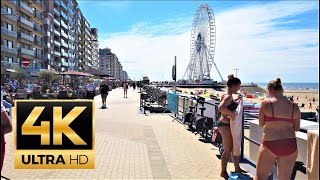 Middelkerke Belgium 🇧🇪 beach Promenade walk  4K 60FPS [upl. by Dhumma]