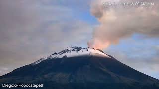 Increíble Camara Full Color Asi Esta Mañana El Volcan Popocatepetl Incandescence [upl. by Sikorski]